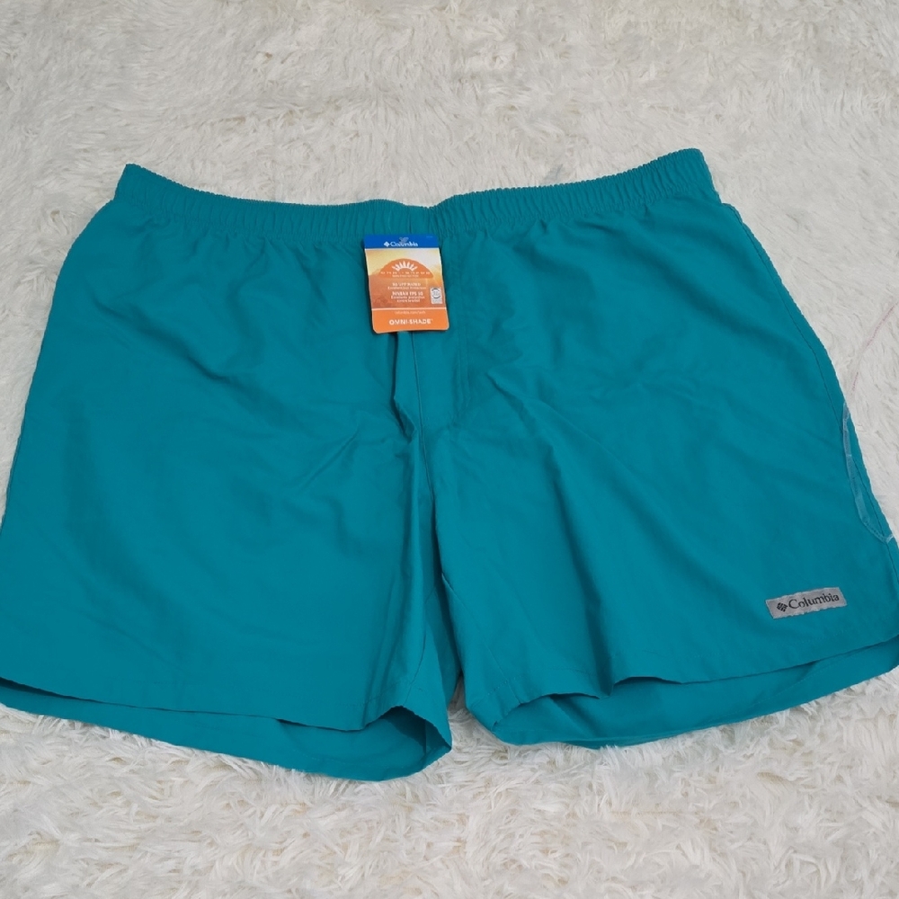 Columbia Men's Rapid Creek Teal Swim Trunks Size XL